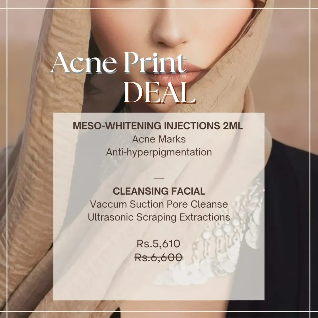 Acne Print deal: meso-whitening injections and cleansing facial in Karachi